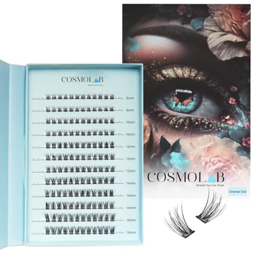 COSMOLAB Oriental Doll Pop-On Lashes- DIY Pre-Glued Extension Clusters