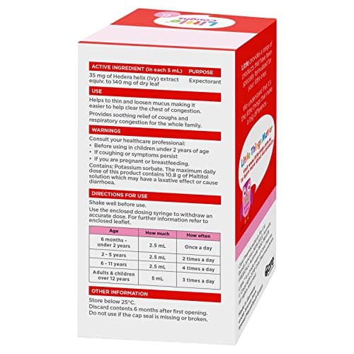 Little Coughs Original Raspberry Oral Liquid Bottle 200ml
