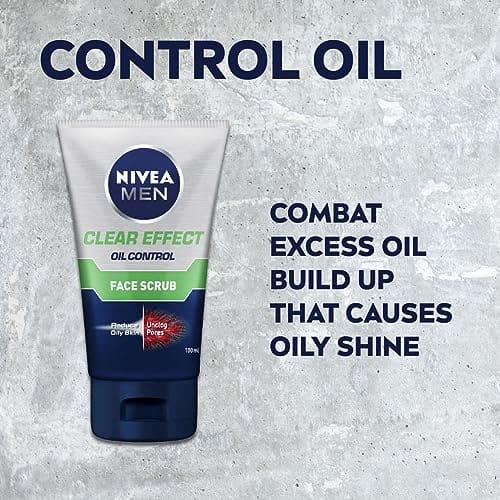 Nivea Men Clear Effect Oil Control Face Scrub 100ml