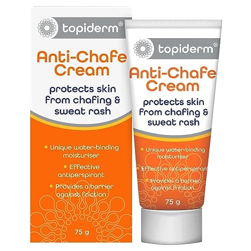 Topiderm – Anti – Chafe Chafing Cream Protecting From Chafing And Sweat Rash From Running Cycling Friction Prevention Soothing Barrier Cream 75G Tube