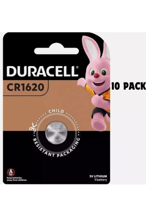 10* Duracell CR1620 Battery Lithium 3V Coin Cell Button