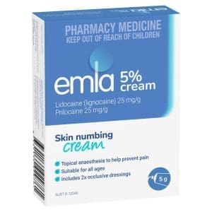 Emla 5% Numbing Cream 5g with 2 Dressings