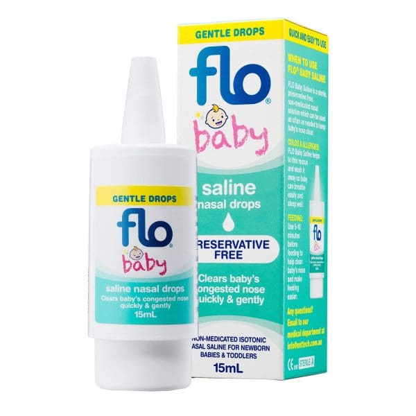 FLO Baby Saline Nasal Drops 15mL