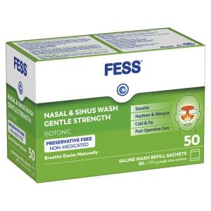 FESS Nasal & Sinus Wash Refill Gentle Strength 50s - Image 1