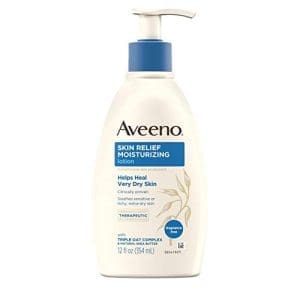Aveeno Skin Relief Fragrance Free Body Lotion Shea Butter 72-Hour Intense Hydration Soothe Dry Itchy Sensitive Skin 354mL - Image 2