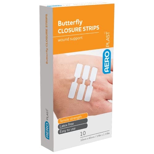 Aeroplast Butterfly Wound Closures 45 X 10Mm Box 10