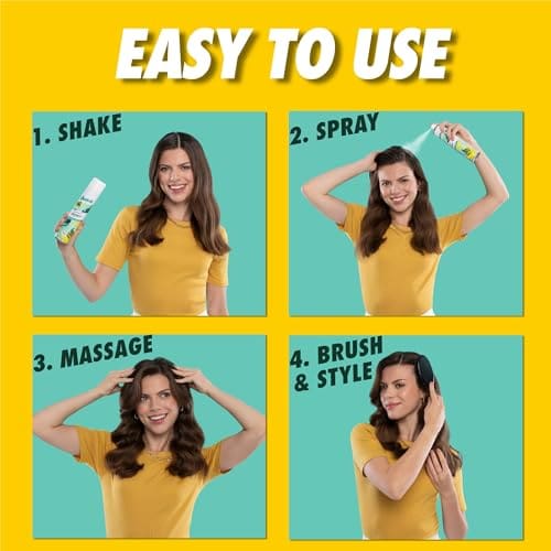 Batiste Tropical Dry Shampoo - Happy Summery Scent - Quick Refresh For All Hair Types - Revitalises Oily Hair - Hair Care - Hair Beauty Products - 350ml