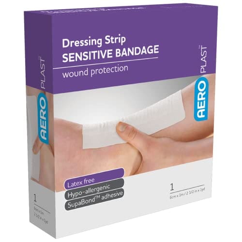 AERO Dressing Strip Sensitive Bandage 6cm x 1m 1 Roll