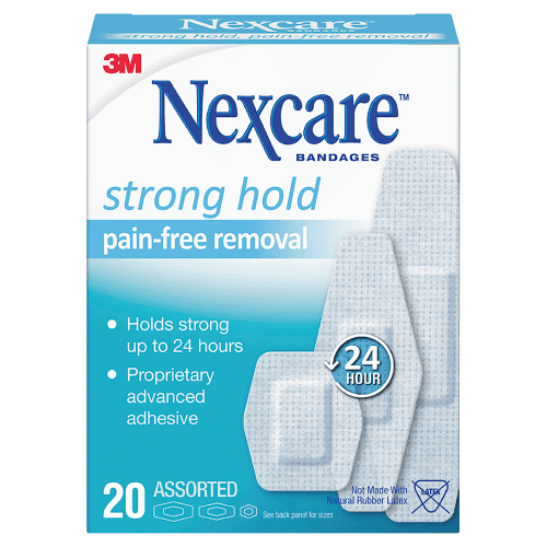 Nexcare Strong Hold Bandages Assorted 20 Bandages Per Box 2 Boxes