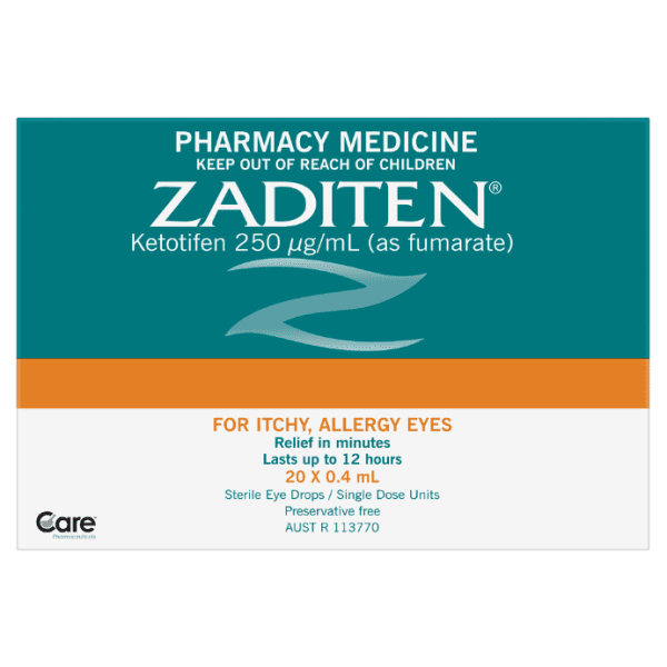 Zaditen Sterile Eye Drops 20 x 0.4mL