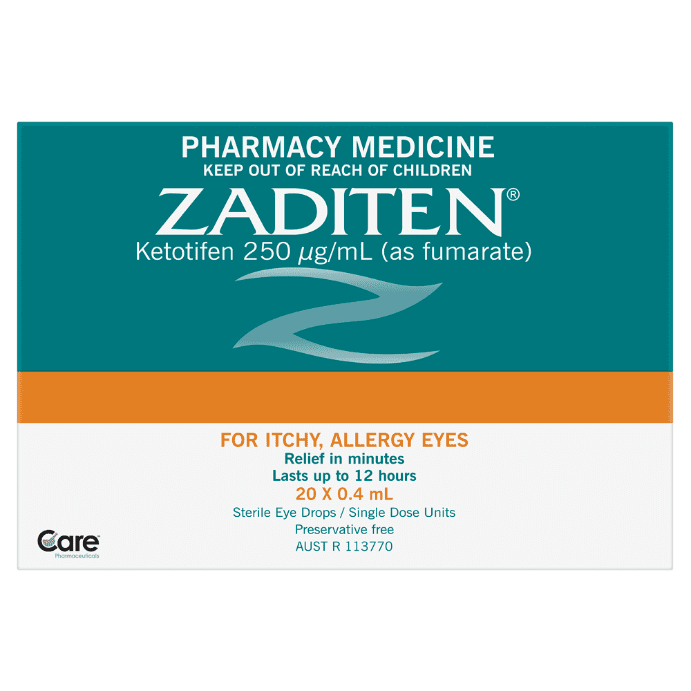 Zaditen Sterile Eye Drops 20 x 0.4mL