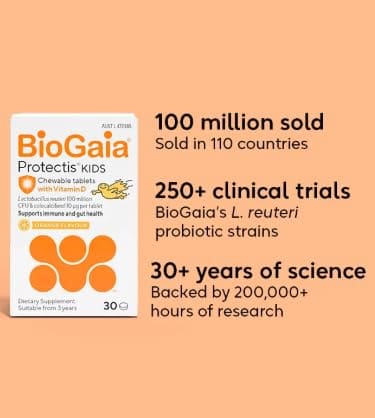 Biogaia Protectis Kids Chewable Tablets With Vitamin D Orange 30 Pack