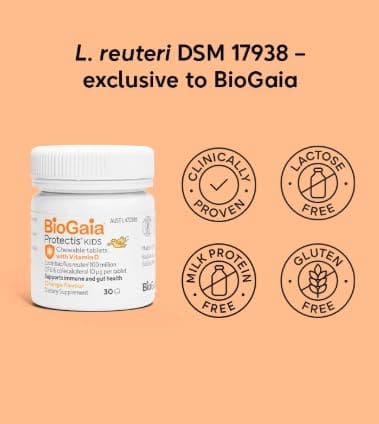 Biogaia Protectis Kids Chewable Tablets With Vitamin D Orange 30 Pack