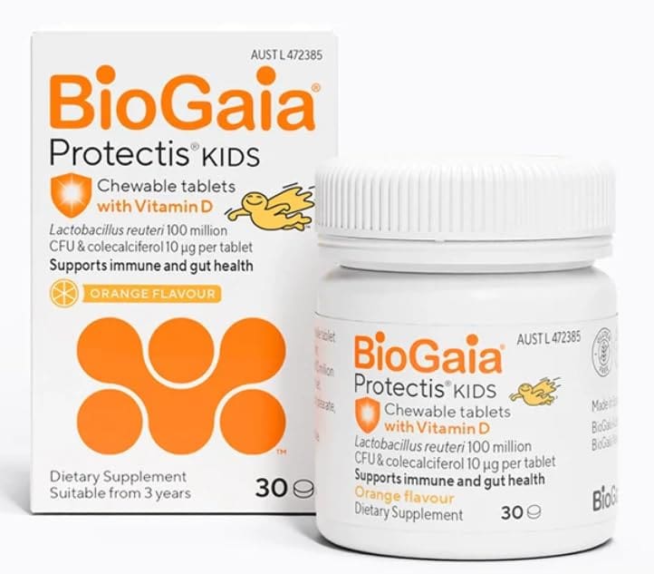 Biogaia Protectis Kids Chewable Tablets With Vitamin D Orange 30 Pack