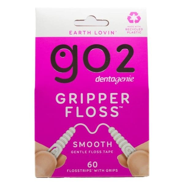 GO2 DENTAGENIE GRIPPER FLOSS GENTLE FLOSS TAPE TAPE SMOOTH NEW (3 x PK60)