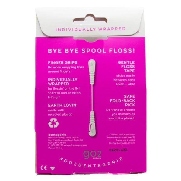 GO2 DENTAGENIE GRIPPER FLOSS GENTLE FLOSS TAPE TAPE SMOOTH NEW (3 x PK60)