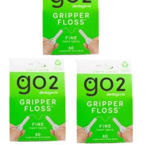 GO2 DENTAGENIE GRIPPER FLOSS TIGHT TEETH FINE BRAND NEW (3 x PK60)