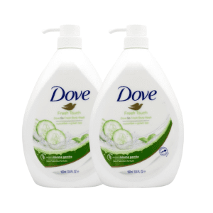 2* Dove Go Fresh Cucumber & Green Tea Body Wash 1000ml (packaging may vary)