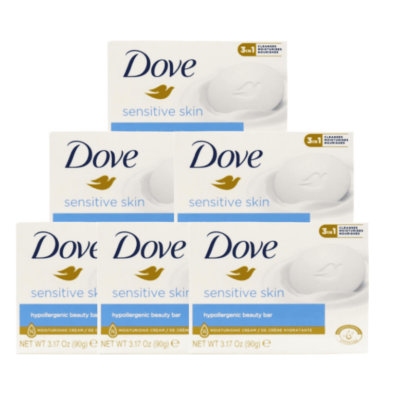 6* Dove Sensitive Skin Hypollergenic Beauty Soap Bar 90G (packaging may vary)