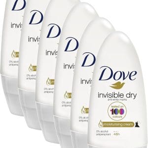 6* Dove Women Antiperspirant Roll On Deodorant Invisible Dry, 50ml (packaging may vary)
