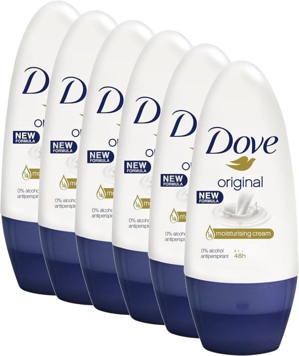 6* Dove Women Original Antiperspirant Deodorant 50ml (packaging may vary)
