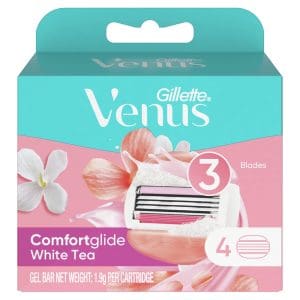 Gillette Venus ComFortglide White Tea Women s Razor Blade Refills - White, 4 count