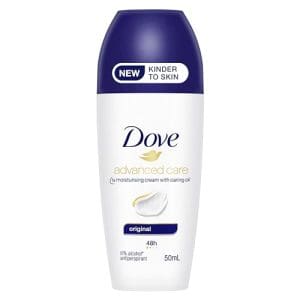 Dove Advanced Care Antiperspirant Roll On roll-on for 48 hours of protection Original with 1 4 moisturising cream and caring oil 50 ML (packaging may vary)