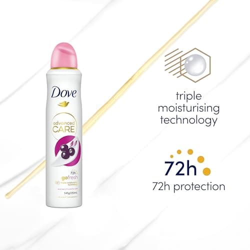 Dove Advanced Care Go Fresh Acai Berry & Waterlily 72h Antiperspirant Deodorant 250 mL (packaging may vary)
