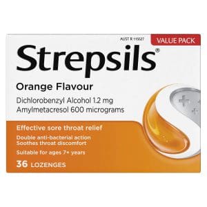 Strepsils Sore Throat Relief Orange