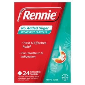 Rennie Indigestion and Heartburn Relief Orange Chewable Tablets