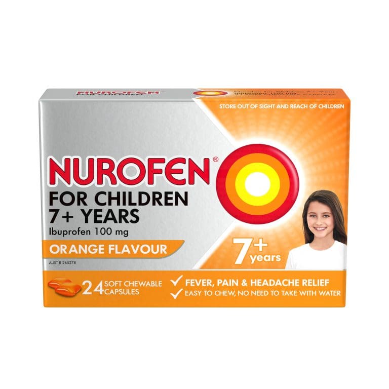 Nurofen For Children 7+ Orange Chewable Capsules