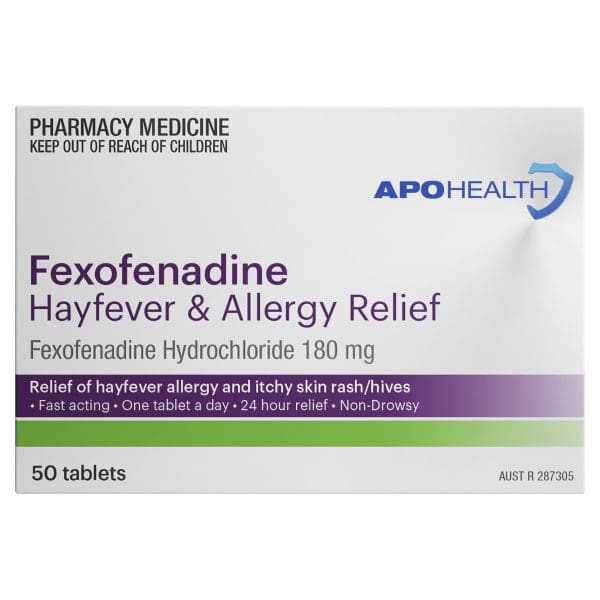 APOHEALTH Fexofenadine 180 Hayfever & Allergy Relief Tablet