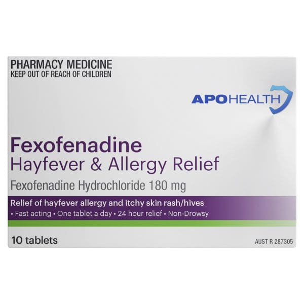 APOHEALTH Fexofenadine 180 Hayfever & Allergy Relief Tablet