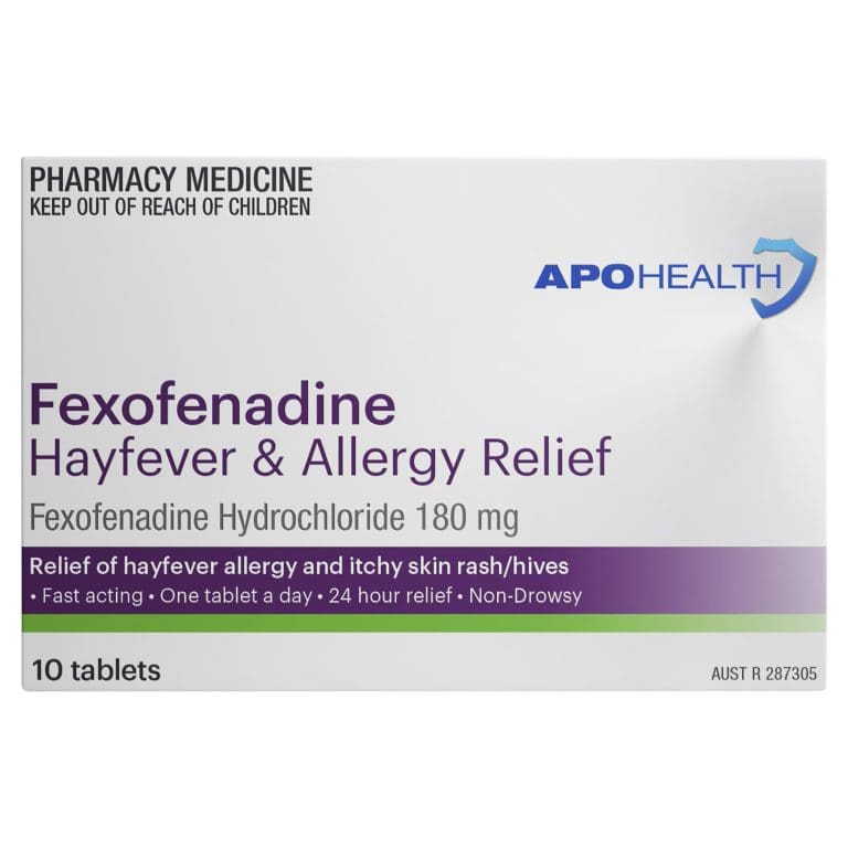APOHEALTH Fexofenadine 180 Hayfever & Allergy Relief Tablet