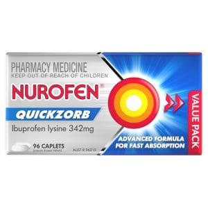 Nurofen Quickzorb Quick Pain Relief Caplets 342mg Ibuprofen
