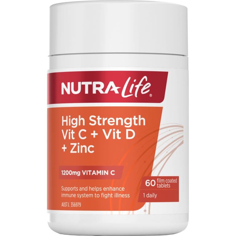 Nutra-Life High Strength Vit C + Vit D + Zinc