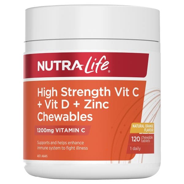 Nutra-Life High Strength Vit C + Vit D + Zinc