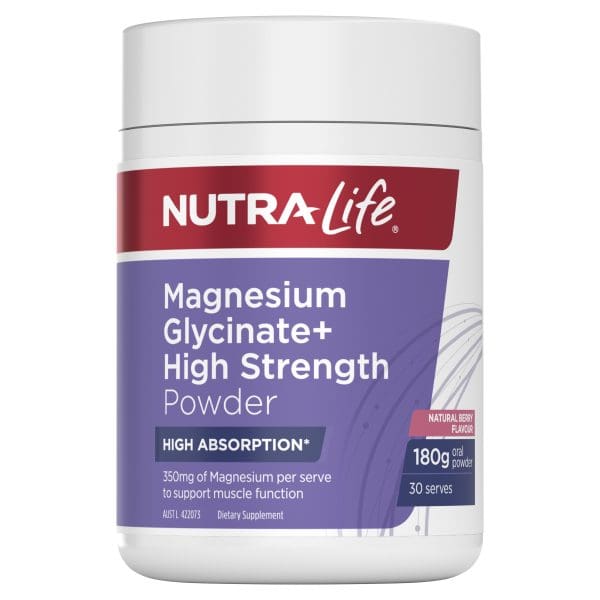 Nutra-Life Magnesium Glycinate+ High Strength Powder 180g