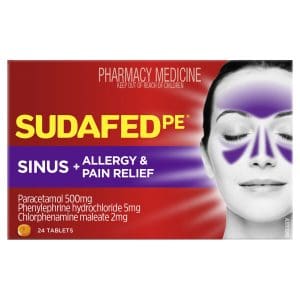 Sudafed PE Sinus + Allergy & Pain Relief Tablets