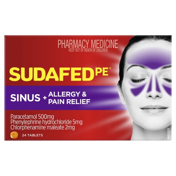Sudafed PE Sinus + Allergy & Pain Relief Tablets
