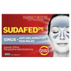 Sudafed PE Sinus + Anti Inflammatory Pain Relief Tablets