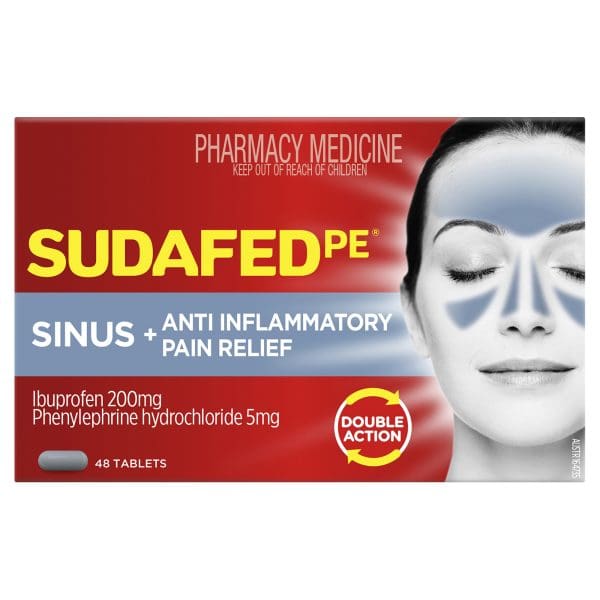 Sudafed PE Sinus + Anti Inflammatory Pain Relief Tablets