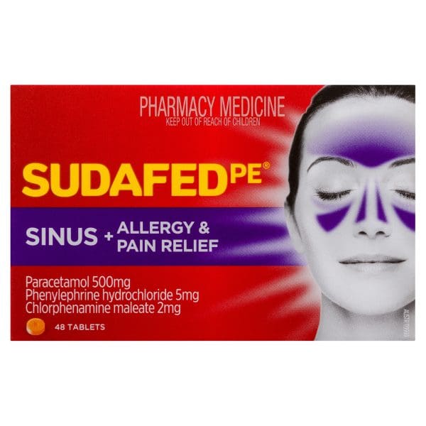 Sudafed PE Sinus + Allergy & Pain Relief Tablets