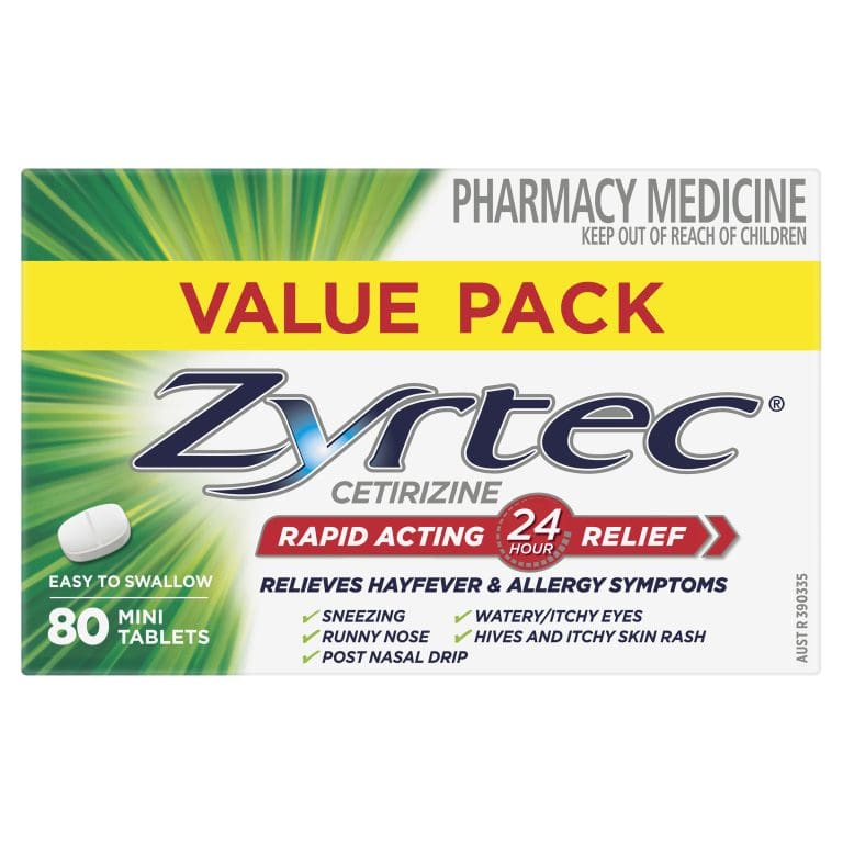 Zyrtec Rapid Acting Hayfever & Allergy Relief Antihistamine Mini Tablets