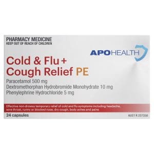 APOHEALTH Cold & Flu + Cough Relief PE Capsule Blister Pack 24