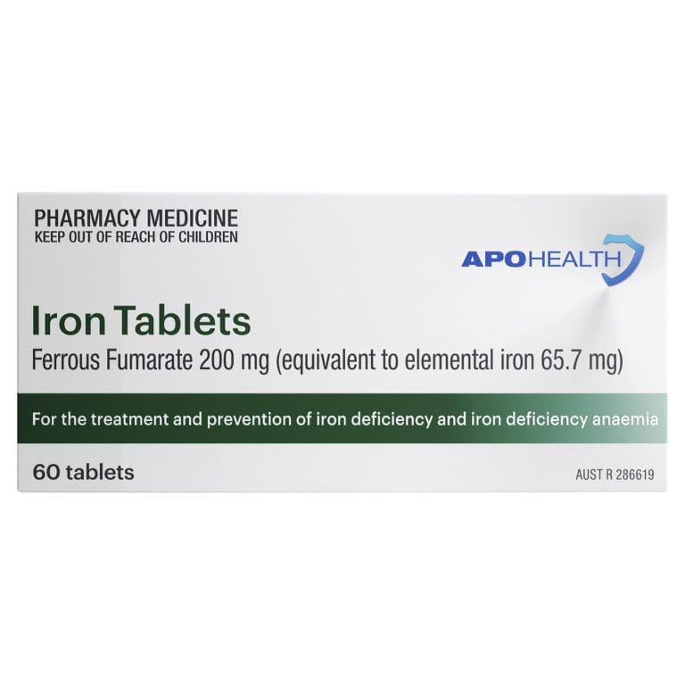 APOHEALTH Iron Tabs Blister Pack 60