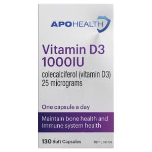 APOHEALTH Vitamin D3 1000iu 130 capsule