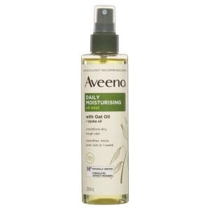 Aveeno Daily Moisturising Vitamin E Jojoba Oil Shea Butter Body Oil Mist Spray Dry Rough Sensitive Skin 200mL