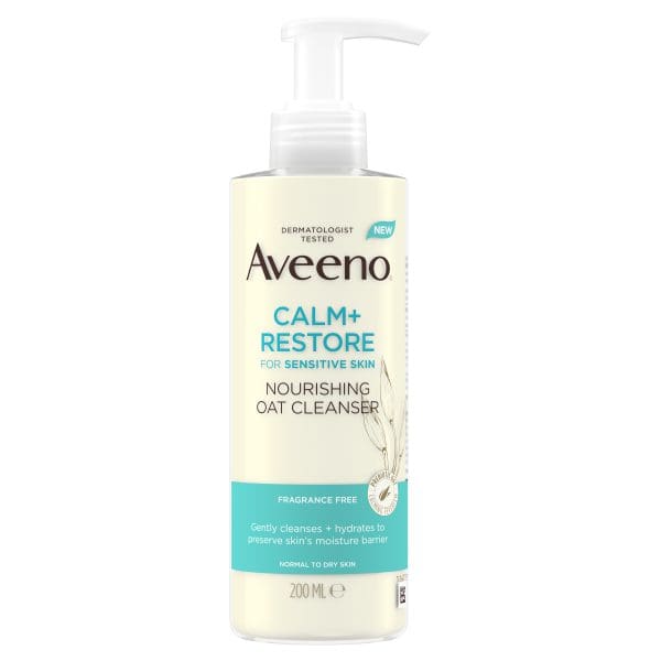 Aveeno Face Calm + Restore Sensitive Skin Nourishing Oat Cleanser Aveeno Face Calm + Restore Sensitive Skin Nourishing Oat Cleanser
