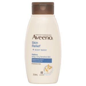 Aveeno Skin Relief Moisturising Fragrance Free Body Wash Soothe & Relieve Itchy Dry Sensitive Skin PH-Balanced 354mL
